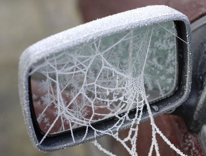 Как мороз превращает автомобили в предметы искусства 47