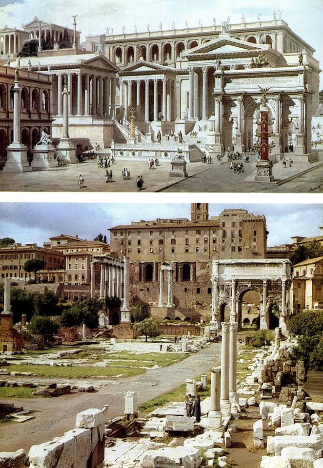 Как выглядели 12 культовых сооружений Римской империи 2000 лет назад и что от них осталось сейчас 47
