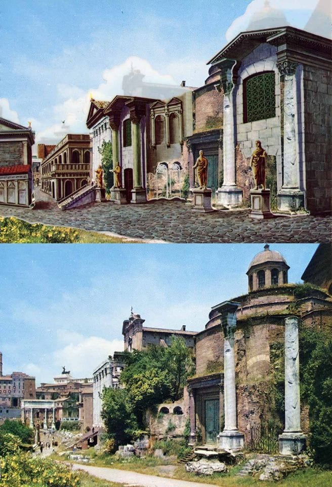 Как выглядели 12 культовых сооружений Римской империи 2000 лет назад и что от них осталось сейчас 48