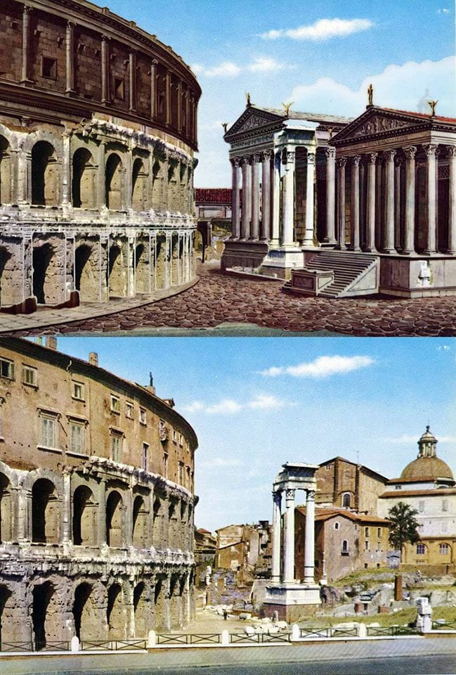 Как выглядели 12 культовых сооружений Римской империи 2000 лет назад и что от них осталось сейчас 38