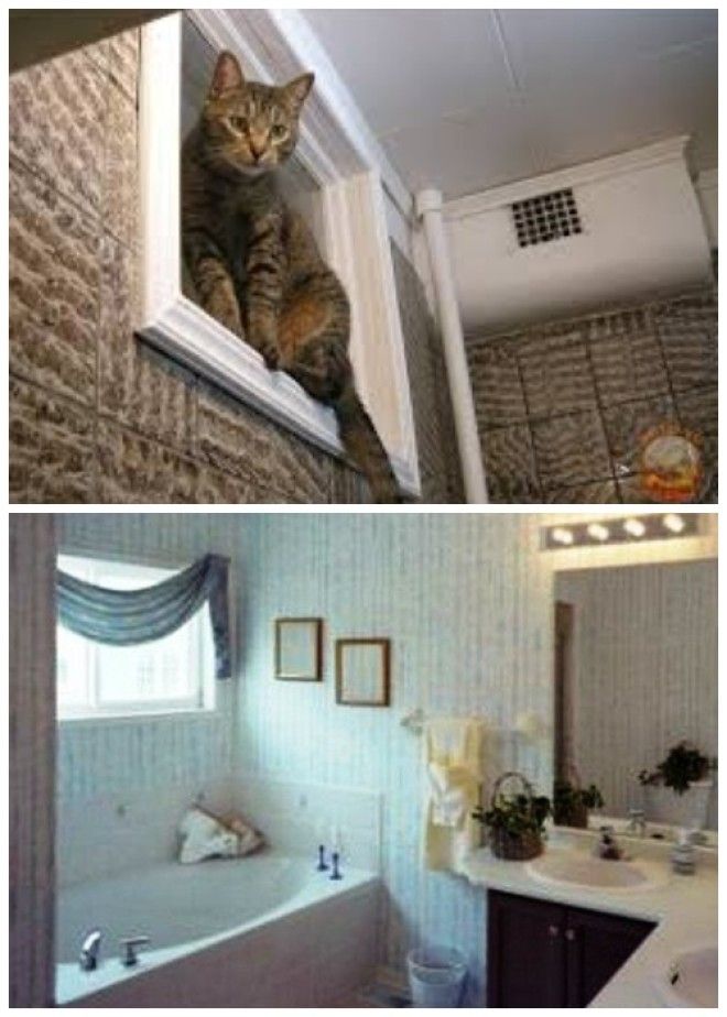 Задекорировать окно в ванной можно любым способом