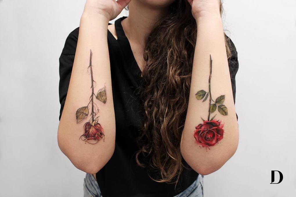 17 цветочных татуировок для тех, кто не любит возиться с живыми растениями 53
