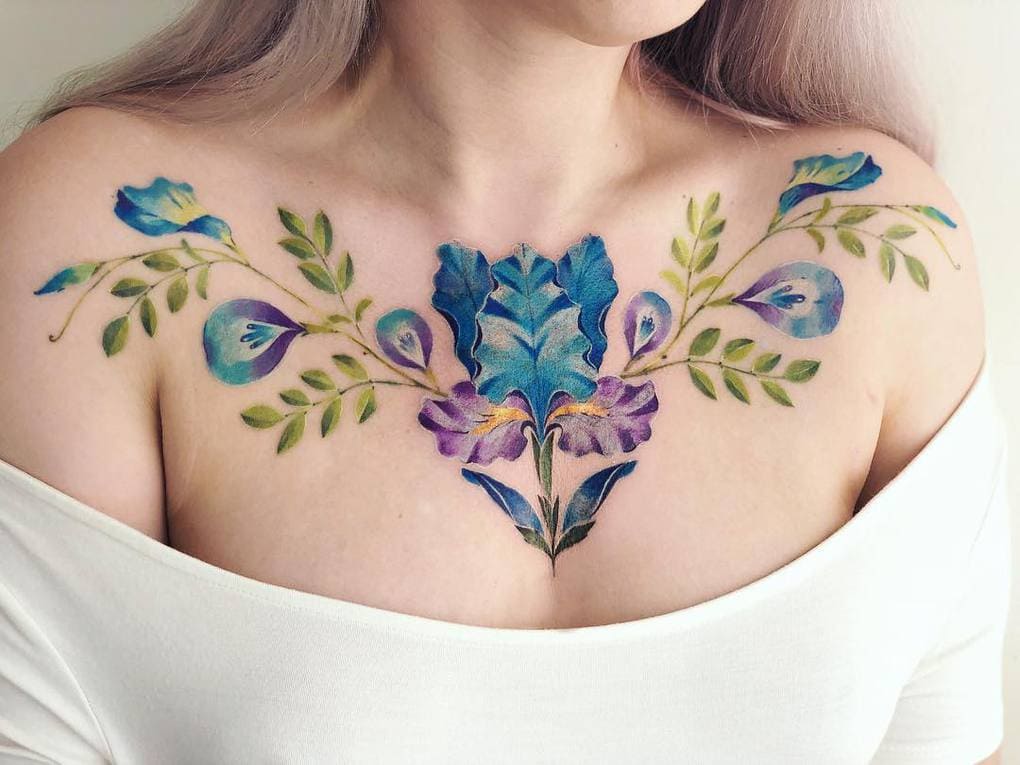 17 цветочных татуировок для тех, кто не любит возиться с живыми растениями 52