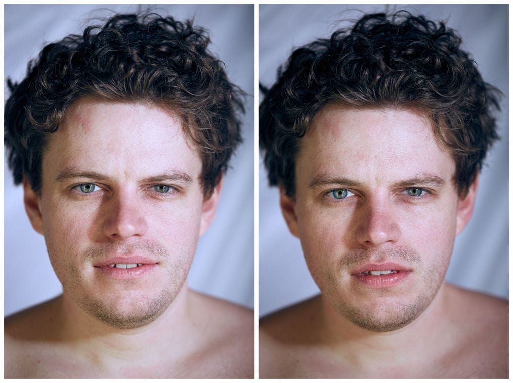 Фотограф сравнил, как выглядят лица людей, когда они позируют в одежде и без неё 85