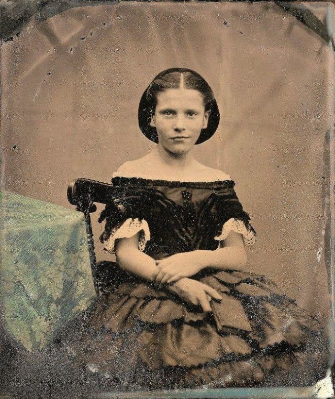 20 колорированных ретро-фото: как выглядели девушки-подростки в XIX веке 39