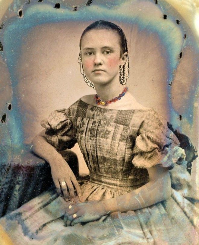 20 колорированных ретро-фото: как выглядели девушки-подростки в XIX веке 49