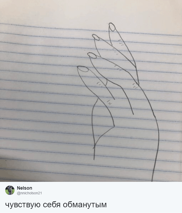 В Твиттере пытаются нарисовать руку по простому обучающему видео. И это флешмоб из сплошных провалов 53