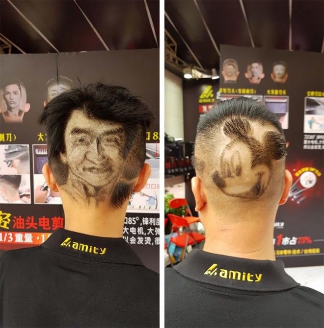 Китайский парикмахер превращает состриженные волосы в произведения искусства 48