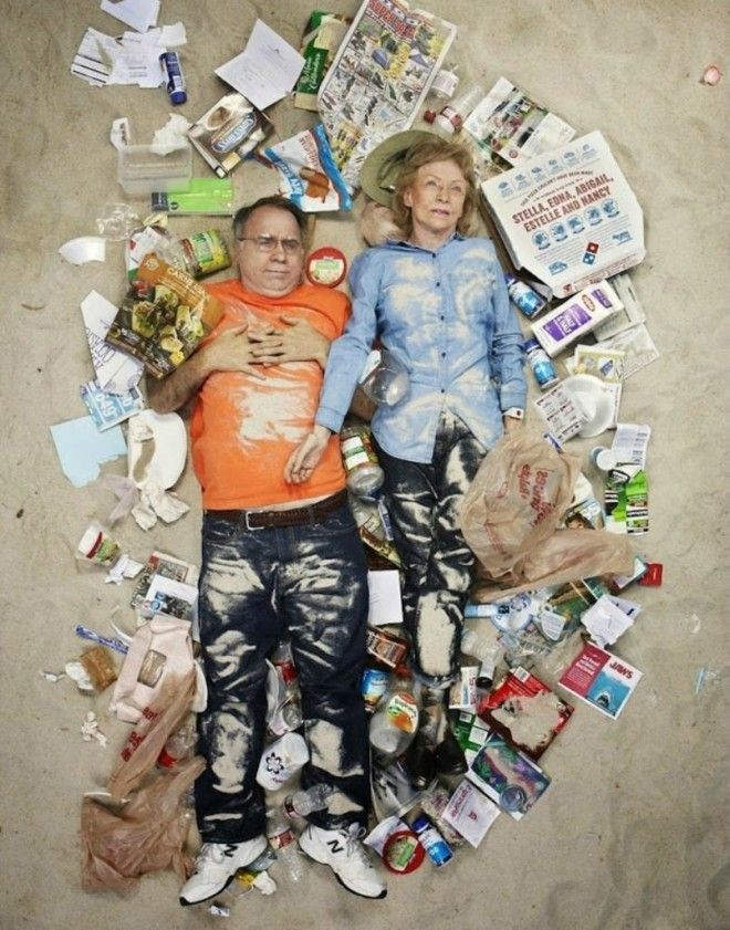 Шокирующие фото: сколько мусора производит человек всего за неделю 39