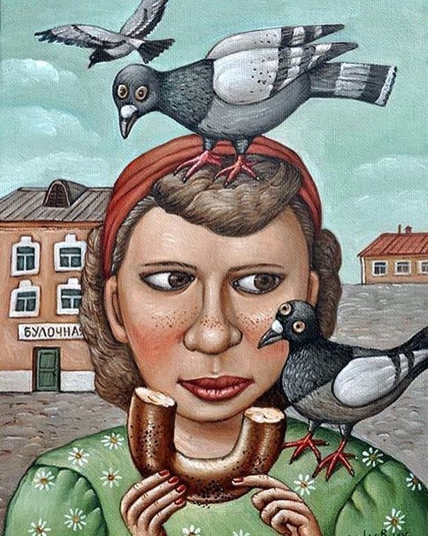 27 ироничных рисунков о родной атмосфере советских будней от украинской художницы 106