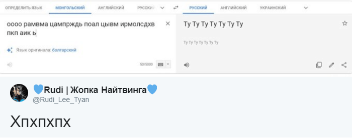 «У тебя глаза на полу»: пользователи Твиттера придумали способ гадать на переводчике с монгольского 76