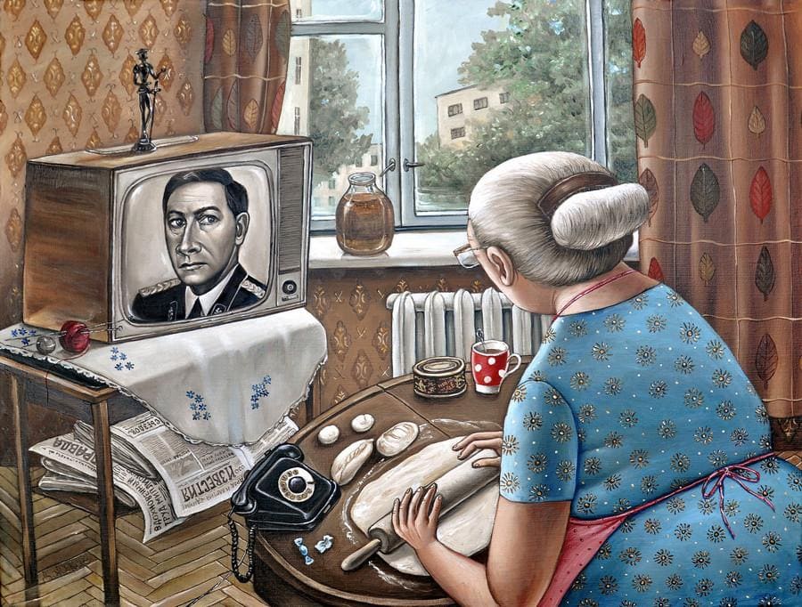 27 ироничных рисунков о родной атмосфере советских будней от украинской художницы 88