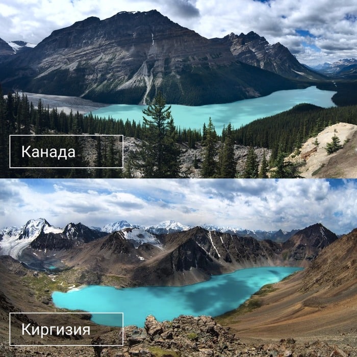 Девушка сравнила пейзажи Киргизии с другими странами, и отличить их оказалось непросто 24