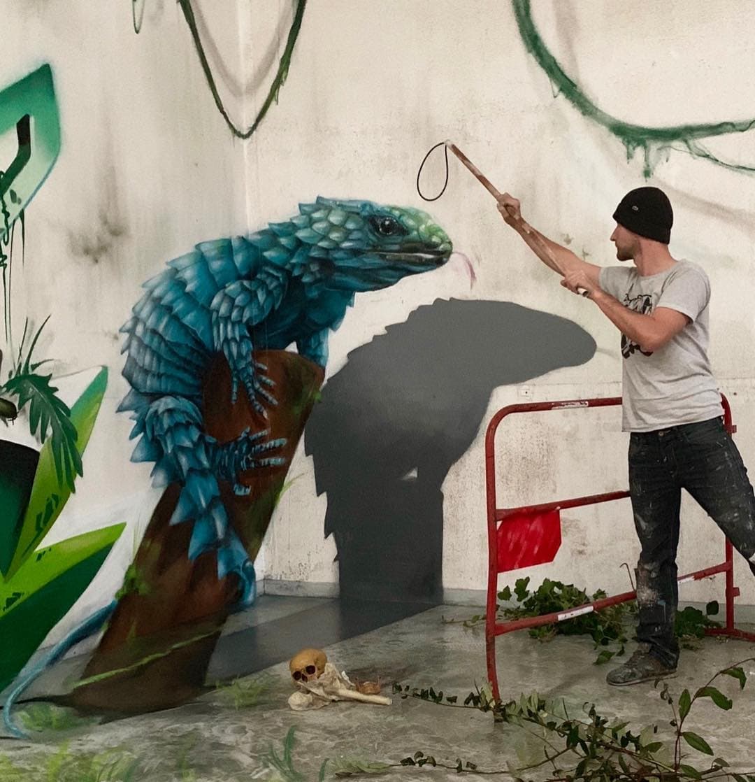 18 граффити от французского мастера, чьи змеи, скорпионы и динозавры выглядят живее всех живых 65