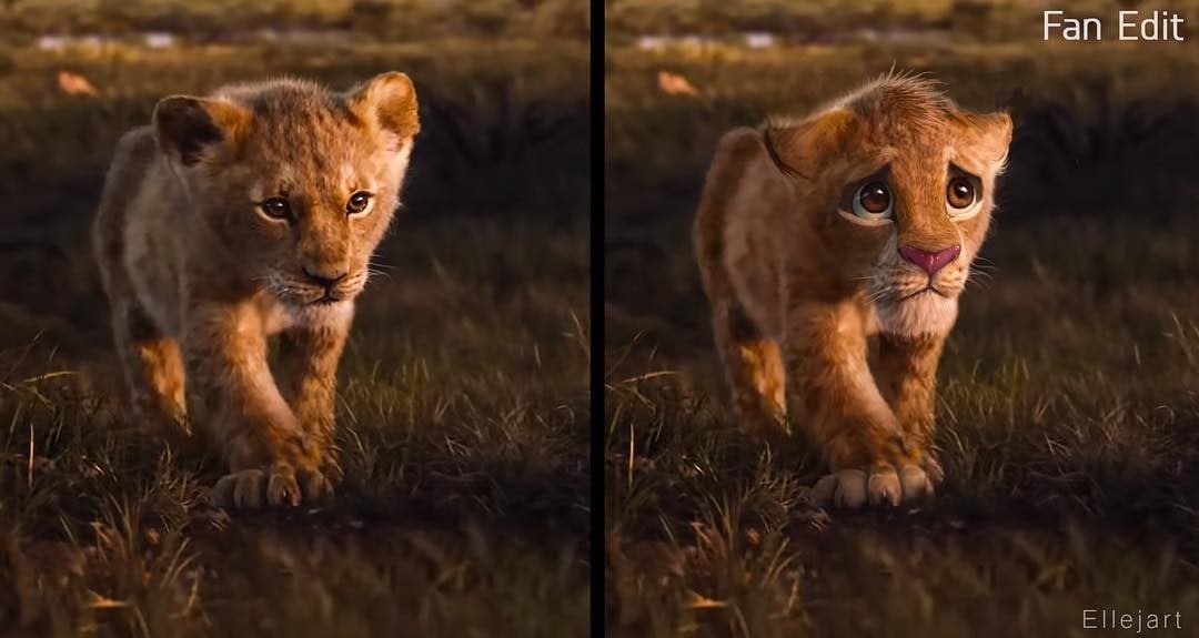 Художник решил, что героям нового «Короля Льва» не хватает мультяшных эмоций, и добавил их на кадры фильма 46