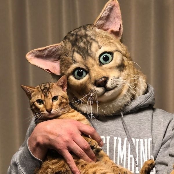 Японец создаёт реалистичные маски кошек для их хозяев, и это новый способ доказать питомцу свою любовь 28