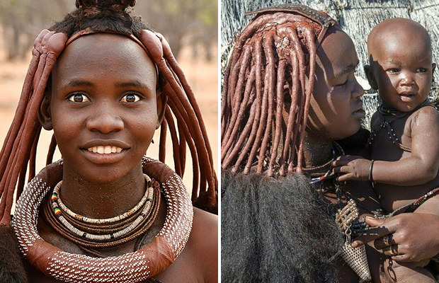 Невероятные прически и макияж девушек из племени Химба 22