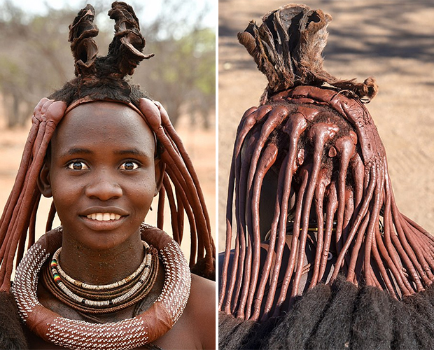 Невероятные прически и макияж девушек из племени Химба 24