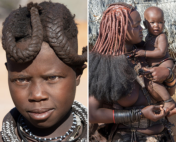 Невероятные прически и макияж девушек из племени Химба 28