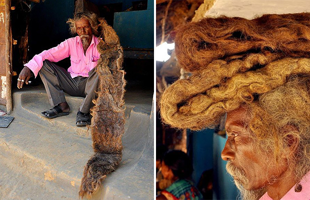 40 лет житель Индии не стриг и не мыл волосы 28