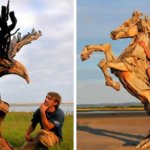 Художник из Вашингтона создаёт скульптуры из сухих деревяшек, от которых дух захватывает