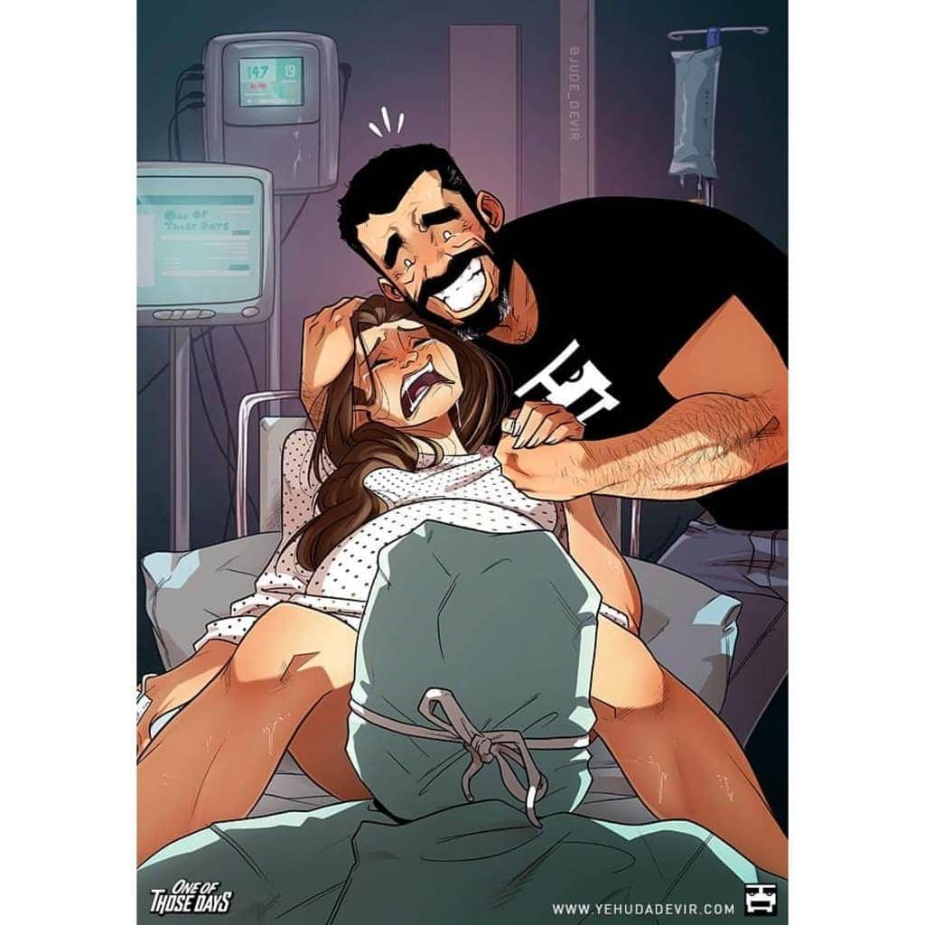 Израильский художник рисует комиксы о его жизни с женой и их новорождённой дочерью 40