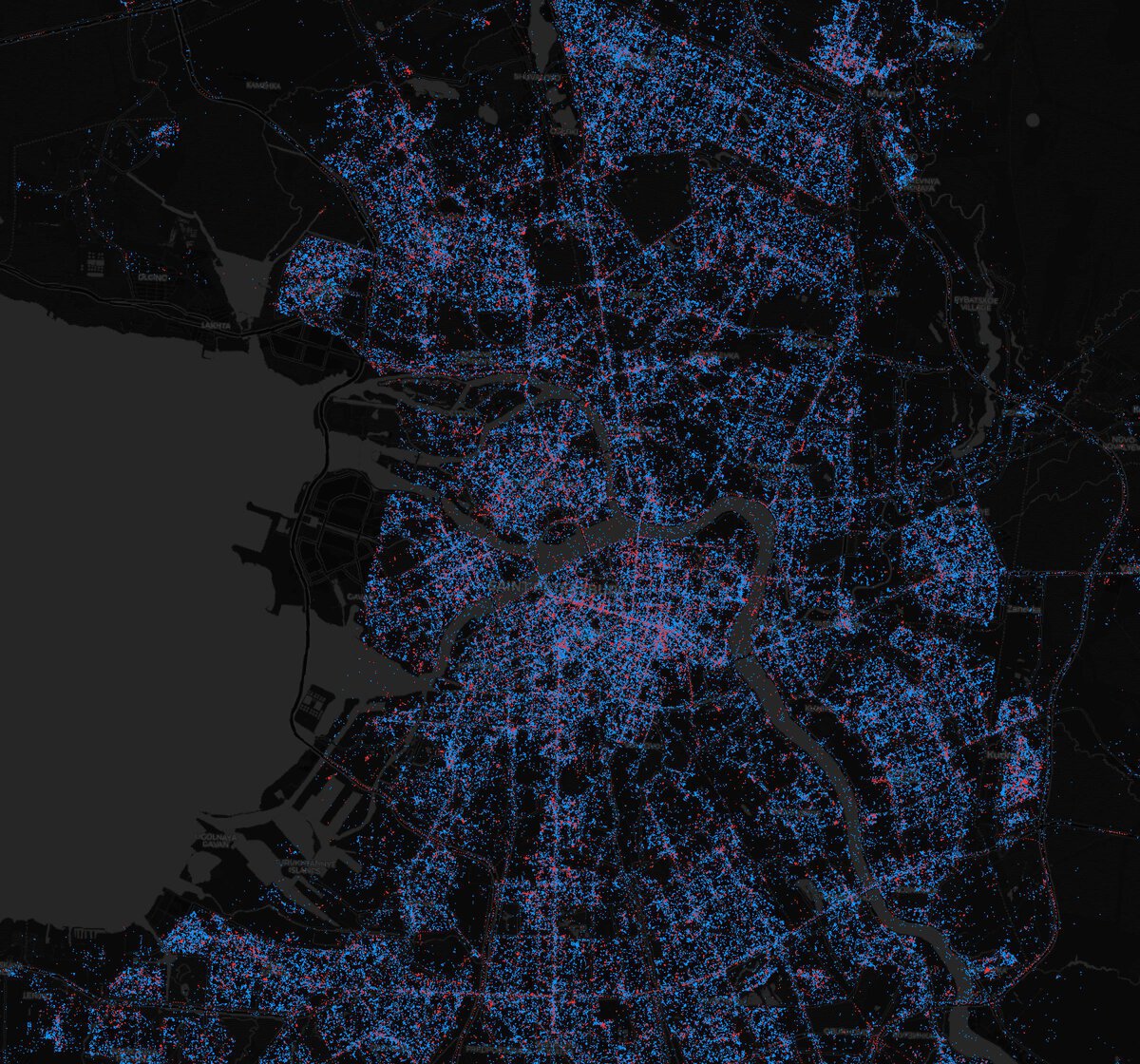 12 карт городов, где наглядно показано, сколько людей используют iPhone, а сколько — Android 37