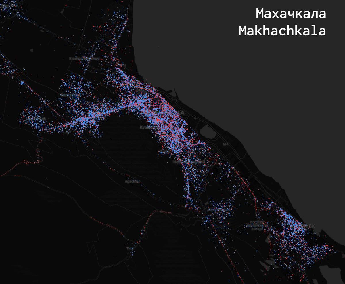 12 карт городов, где наглядно показано, сколько людей используют iPhone, а сколько — Android 47