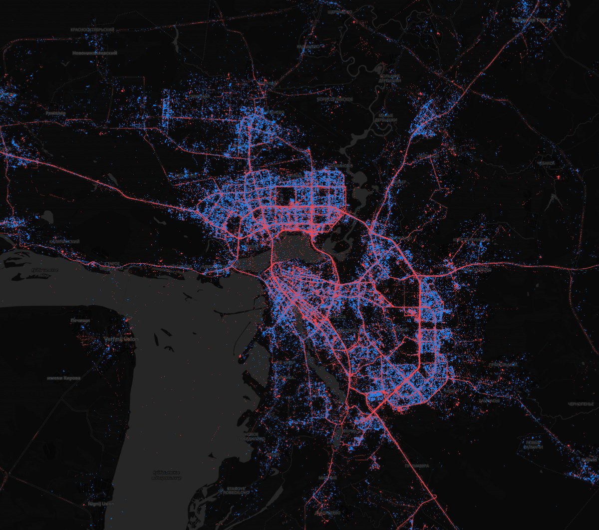 12 карт городов, где наглядно показано, сколько людей используют iPhone, а сколько — Android 44