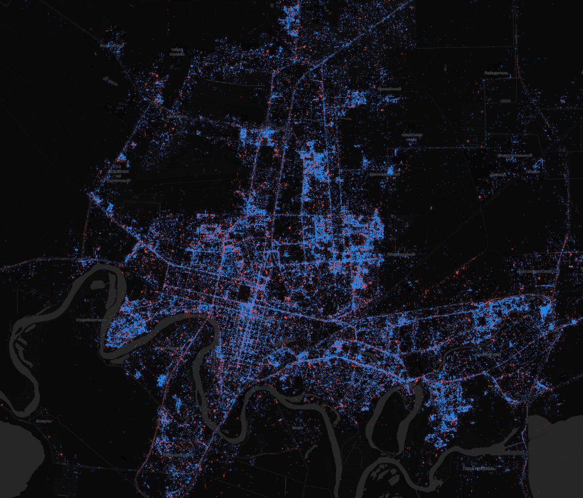 12 карт городов, где наглядно показано, сколько людей используют iPhone, а сколько — Android 43