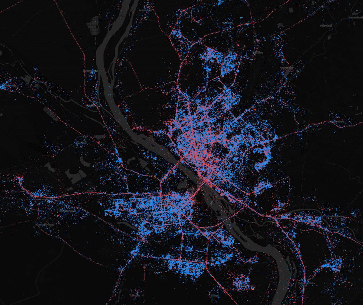 12 карт городов, где наглядно показано, сколько людей используют iPhone, а сколько — Android 41