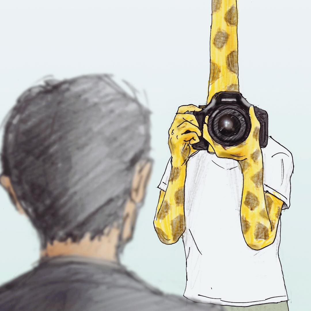 28 рисунков японского художника о сложной жизни человекообразных жирафов в мире людей 94