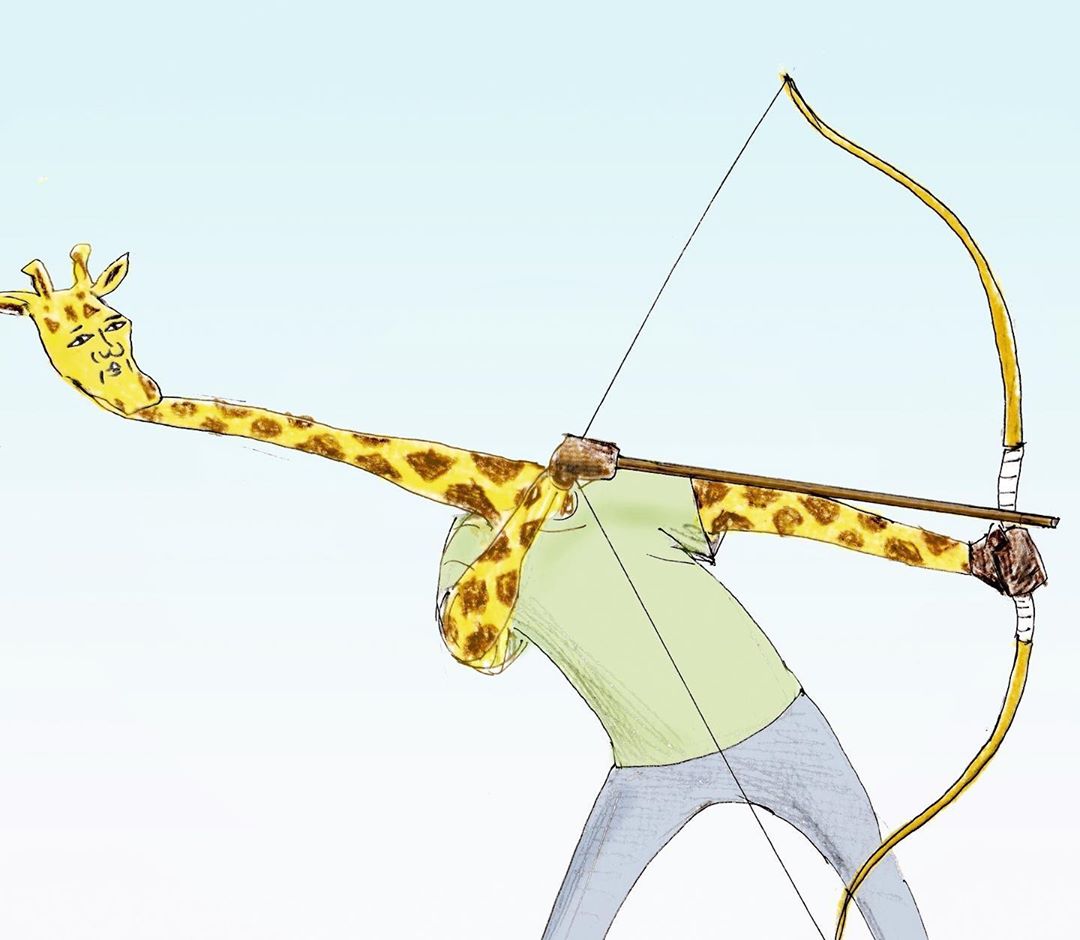 28 рисунков японского художника о сложной жизни человекообразных жирафов в мире людей 116