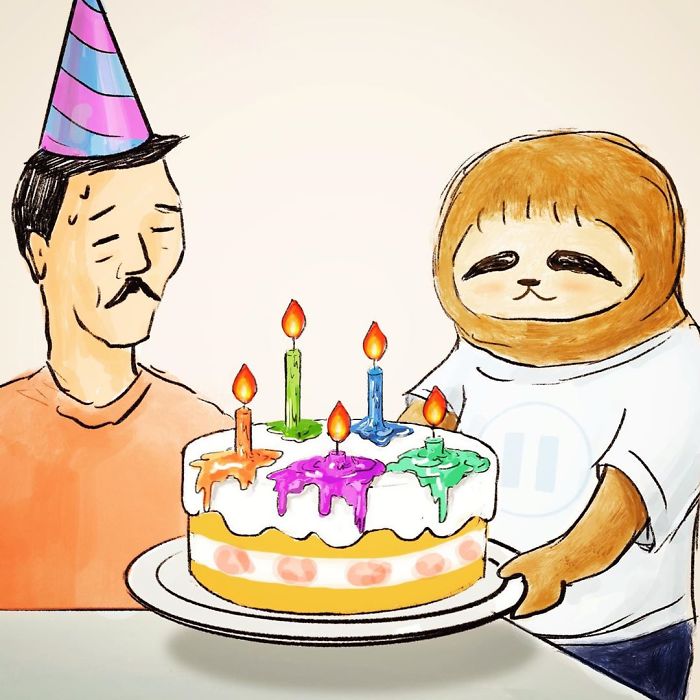 Абсурдные и смешные комиксы о сложной жизни ленивцев в нашем обществе 97