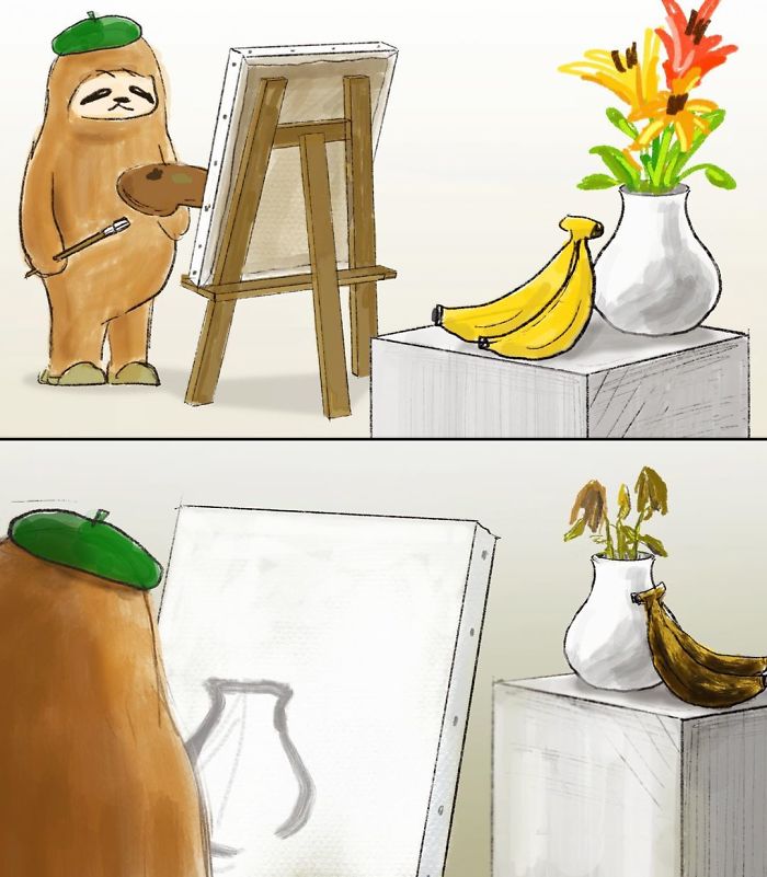 Абсурдные и смешные комиксы о сложной жизни ленивцев в нашем обществе 102