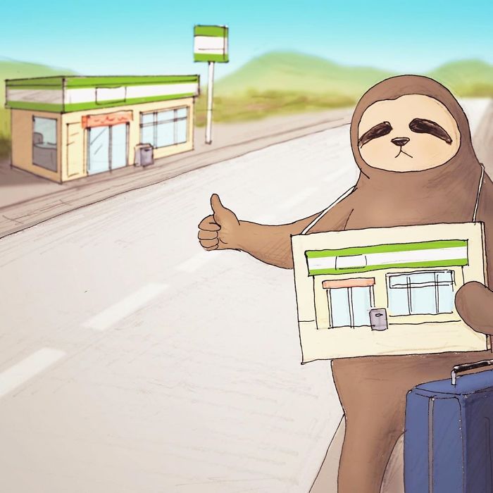 Абсурдные и смешные комиксы о сложной жизни ленивцев в нашем обществе 108