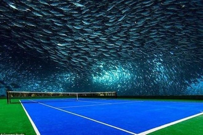 Первый в мире теннисный корт под водой 18