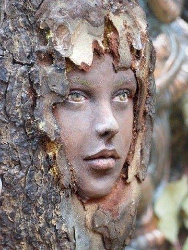 Талантище!!! Скульптуры в деревьях 27