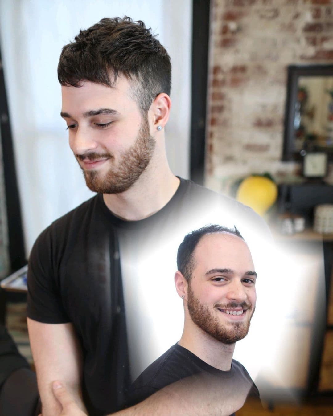 Парикмахер превращает лысины мужчин в шикарные причёски, и его клиенты от этого молодеют на глазах 64