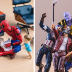 Японец показывает повседневную жизнь игрушечных супергероев