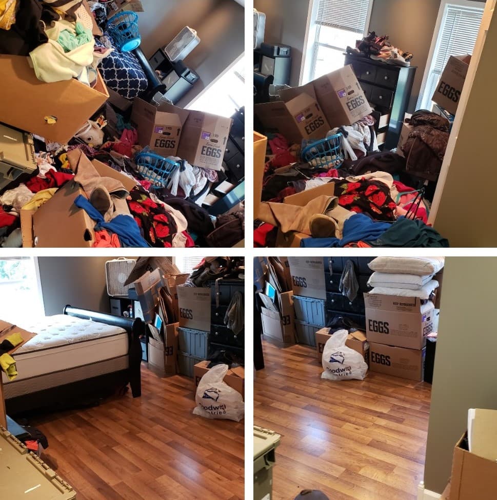 15 фотографий комнат до и после уборки беспорядка, который появился из-за депрессии их владельцев 52