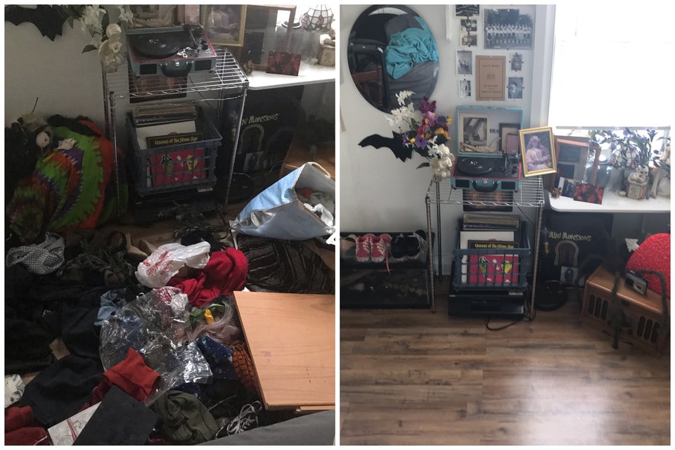15 фотографий комнат до и после уборки беспорядка, который появился из-за депрессии их владельцев 61