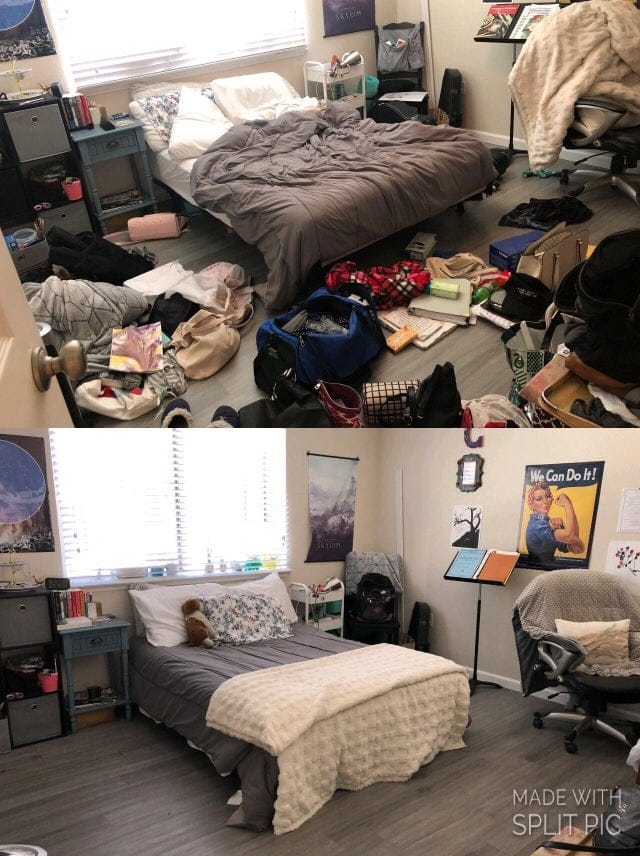 15 фотографий комнат до и после уборки беспорядка, который появился из-за депрессии их владельцев 65