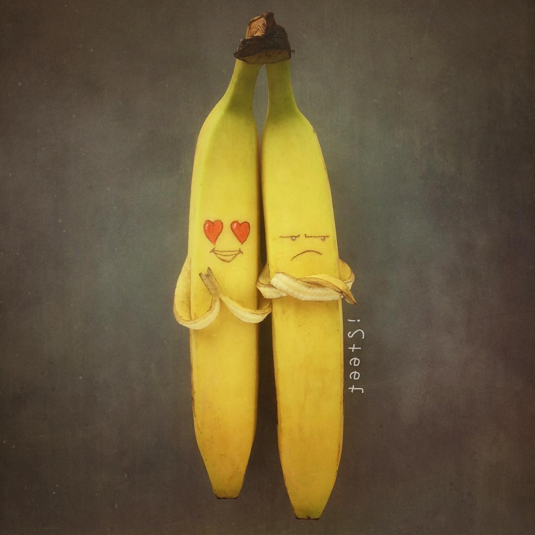Голландский художник рисует на бананах 107