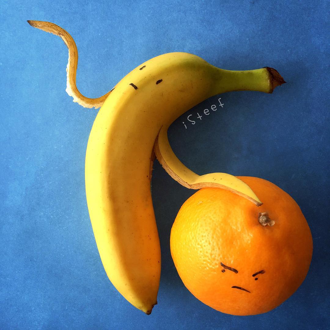 Голландский художник рисует на бананах 114
