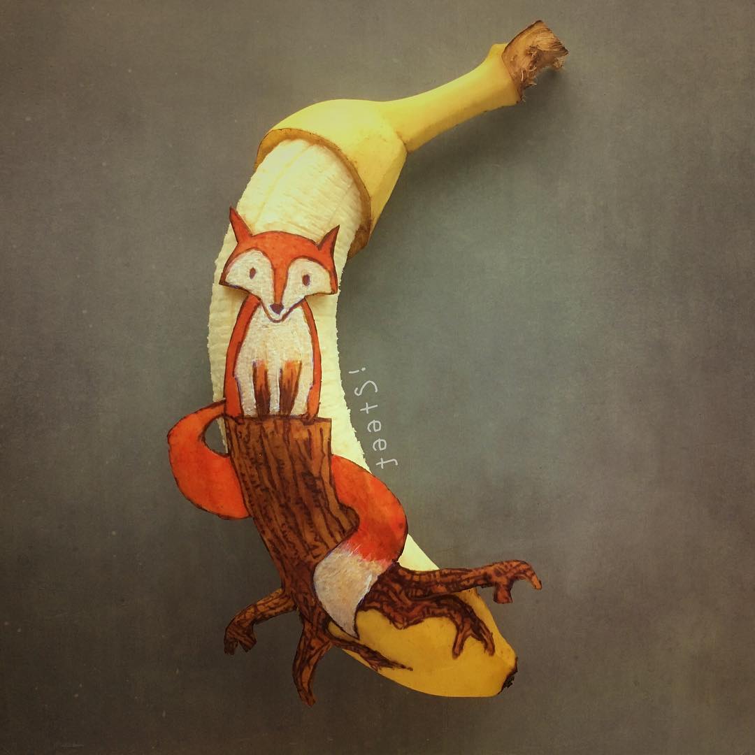 Голландский художник рисует на бананах 115