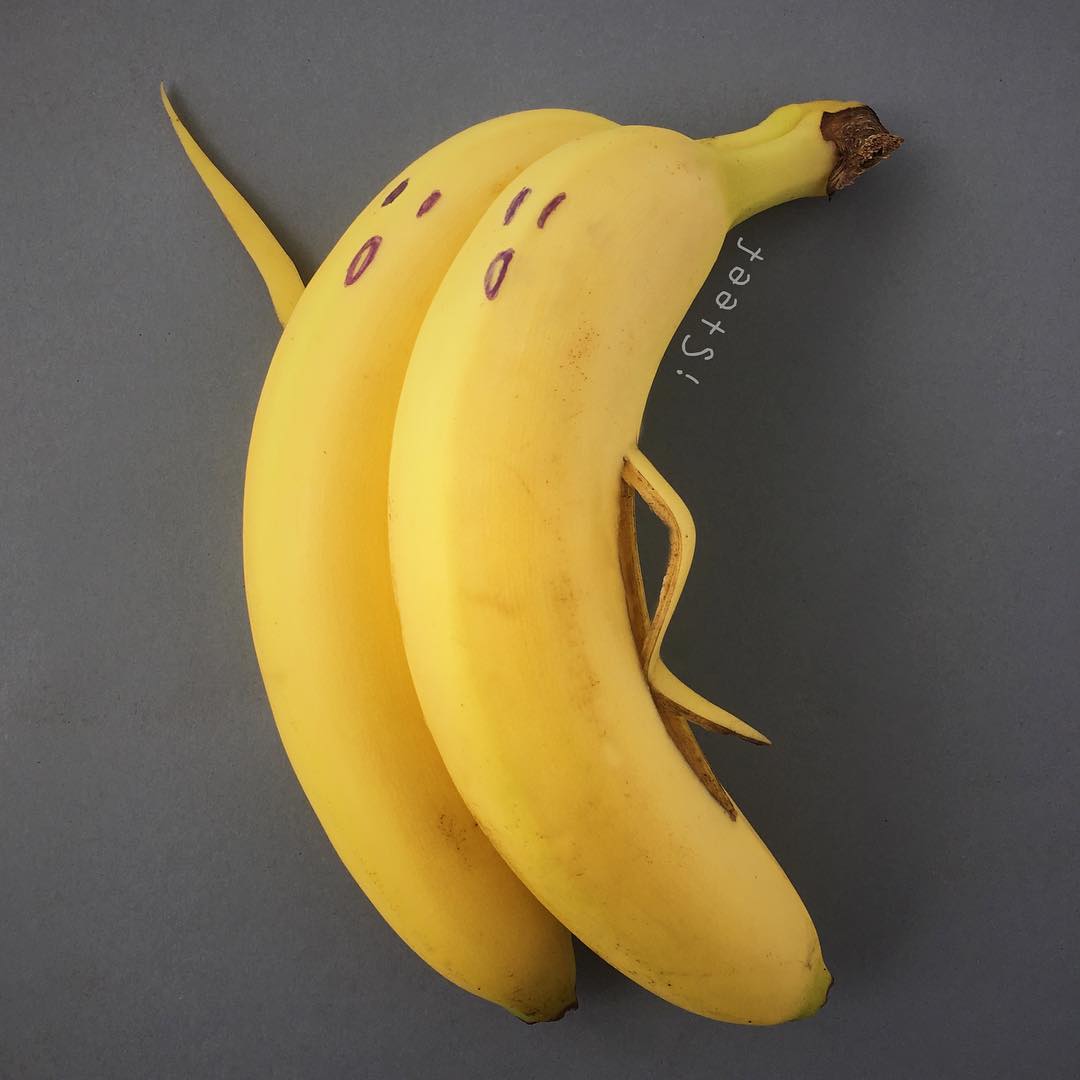 Голландский художник рисует на бананах 119