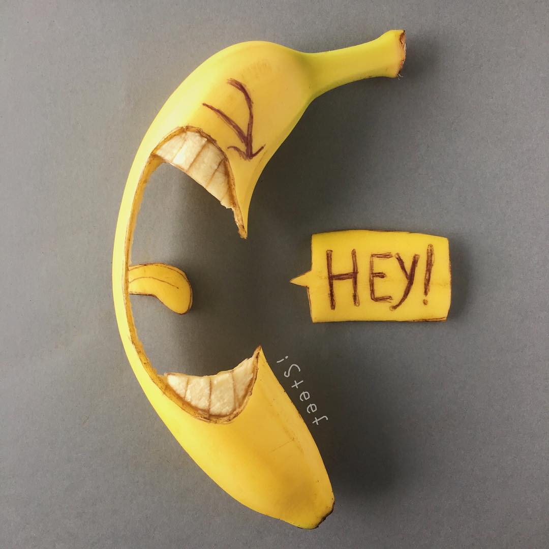 Голландский художник рисует на бананах 120