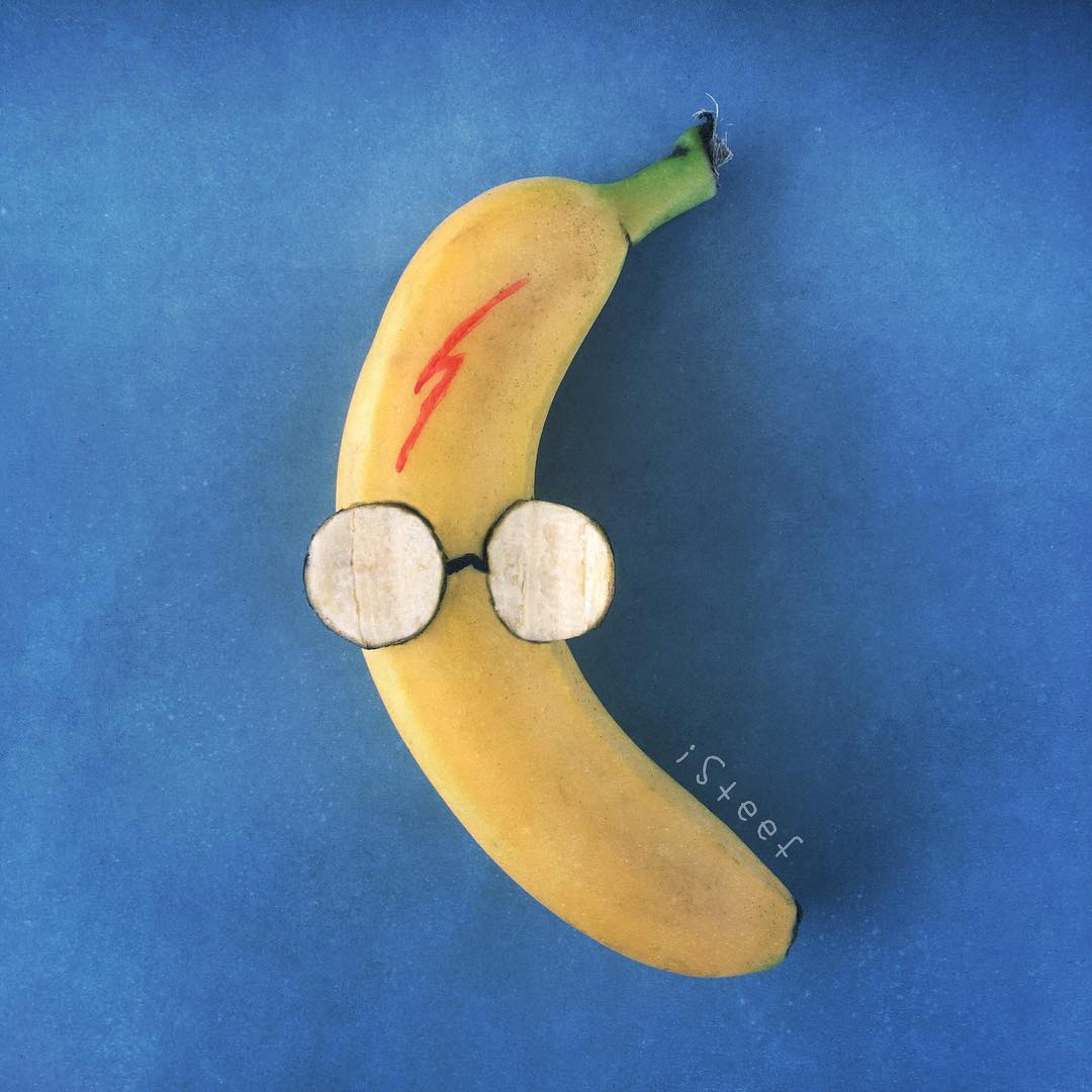 Голландский художник рисует на бананах 128