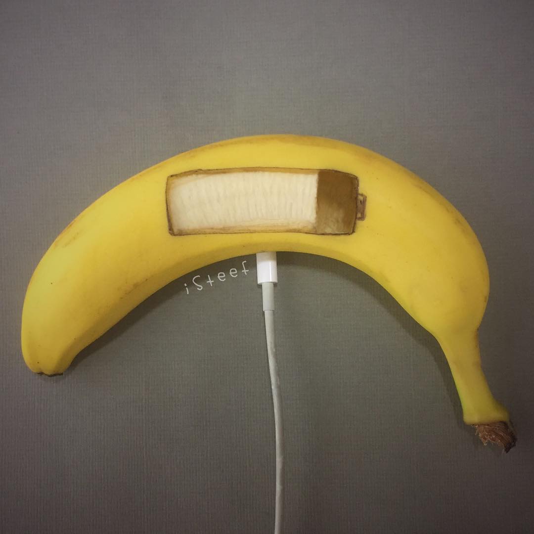 Голландский художник рисует на бананах 137